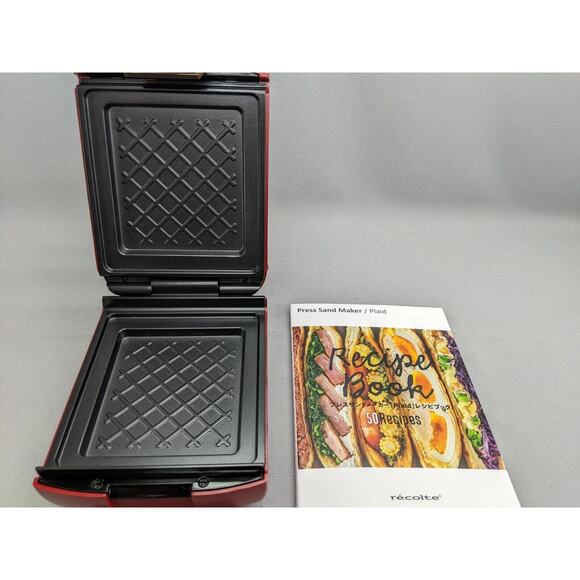 Recolte PRESS SAND MAKER RPS-2 Quilt Sandwich toaster 100V Red - Picture 10 of 14